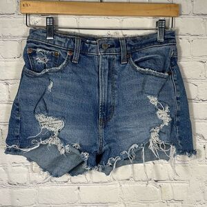 Abercrombie & Fitch The Mom Short Jean‎ High Rise Curve Love Jeans size 4 27
